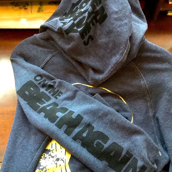 Blue “On the Beach Again” Jacket w/hoodie - Picture 3 of 7